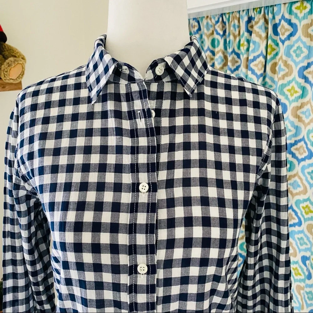 J. Crew Classic-fit Boy Shirt in Crinkle Gingham (size 4P)